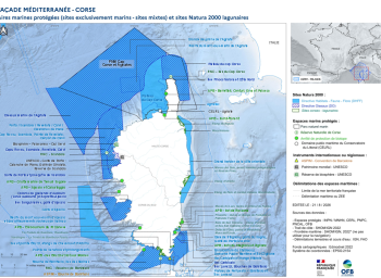 Aires Marines Protégées (AMP)- Corse (Sites exclusivement marins, mixtes et lagunaires)