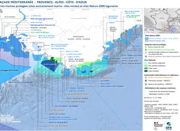 Aires Marines Protégées (AMP)-PACA (Sites exclusivement marins, mixtes et lagunaires)