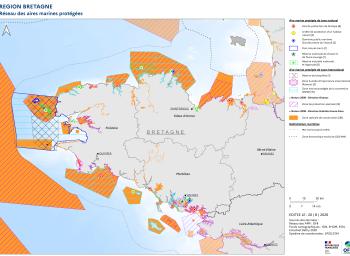 Façade Atlantique, région Bretagne : réseau des aires marines protégées