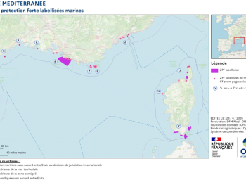 Zones de protections fortes labellisées en mer Méditerranée