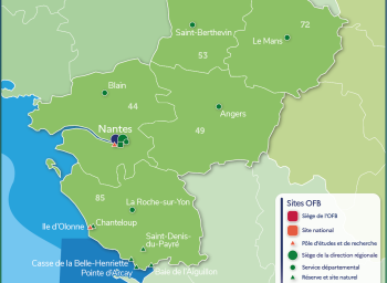 Implantations de l'OFB dans le Pays de la Loire 